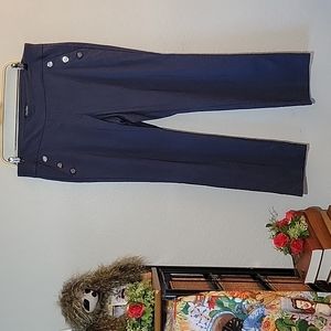 TOZ & ALI 16 Petite Button Hand Pockets Elastic Waist Stretchy Pants